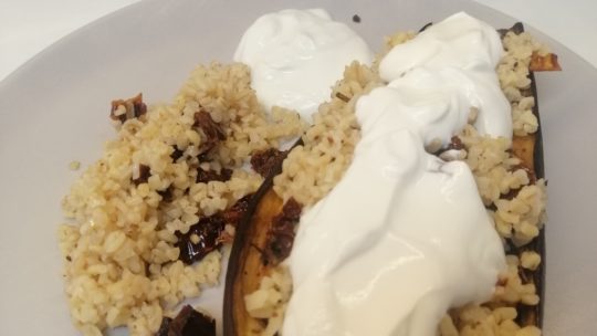 Aubergines farcies à la grecque