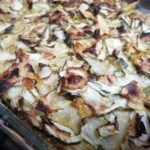 Gratin de courgettes et bœuf mariné à sec